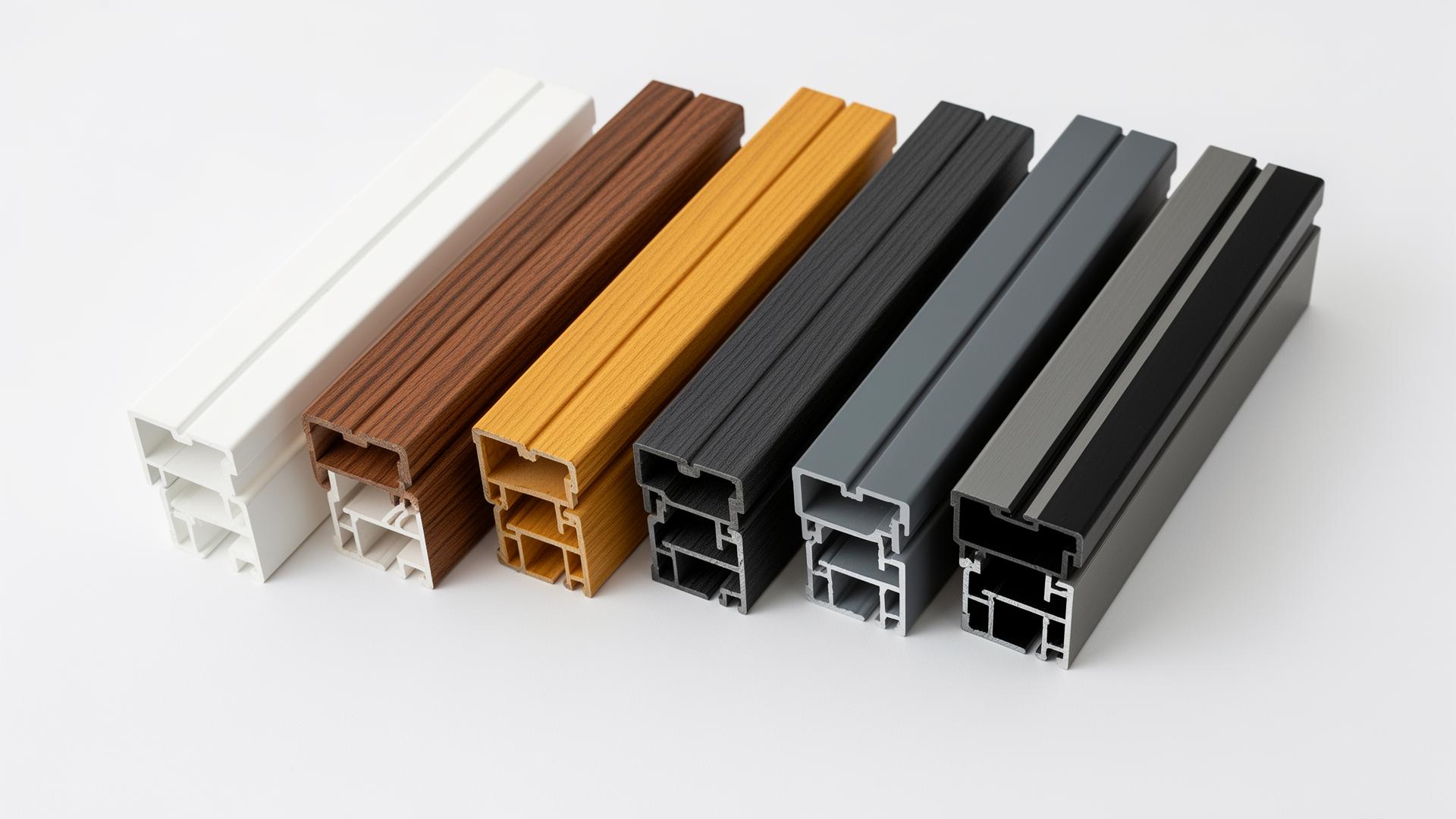 UPVC profile color and finish samples